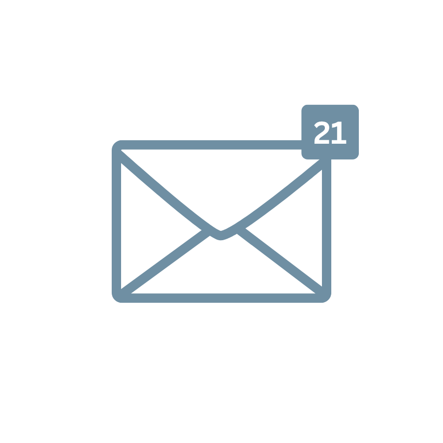 Unread email notification icon