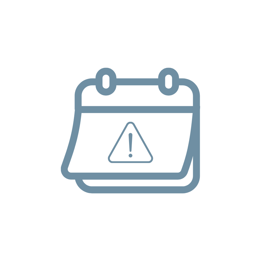 Calendar warning icon